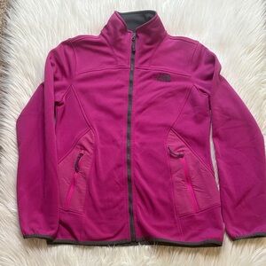 The North Face Magenta Full-Zip Jacket, Size Medium